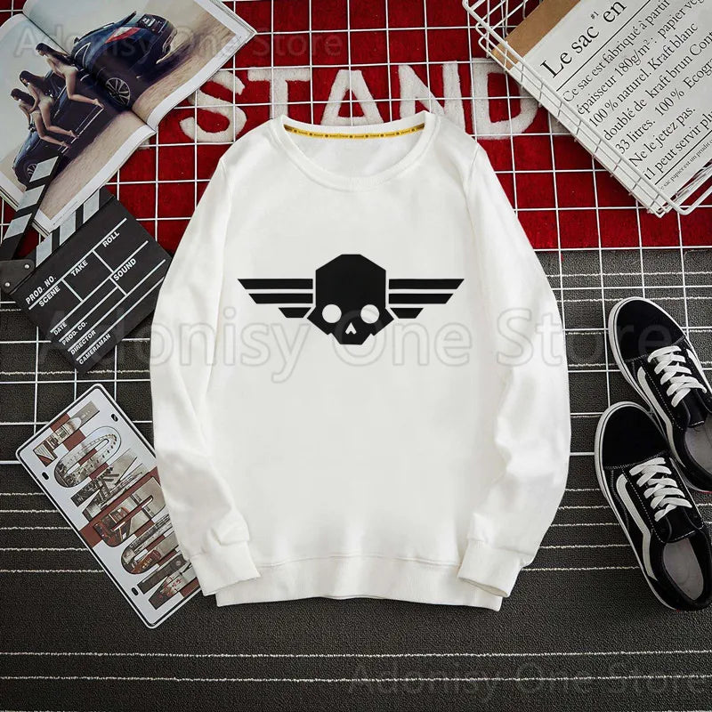 Helldivers White Sweater - Helldivers Logo
