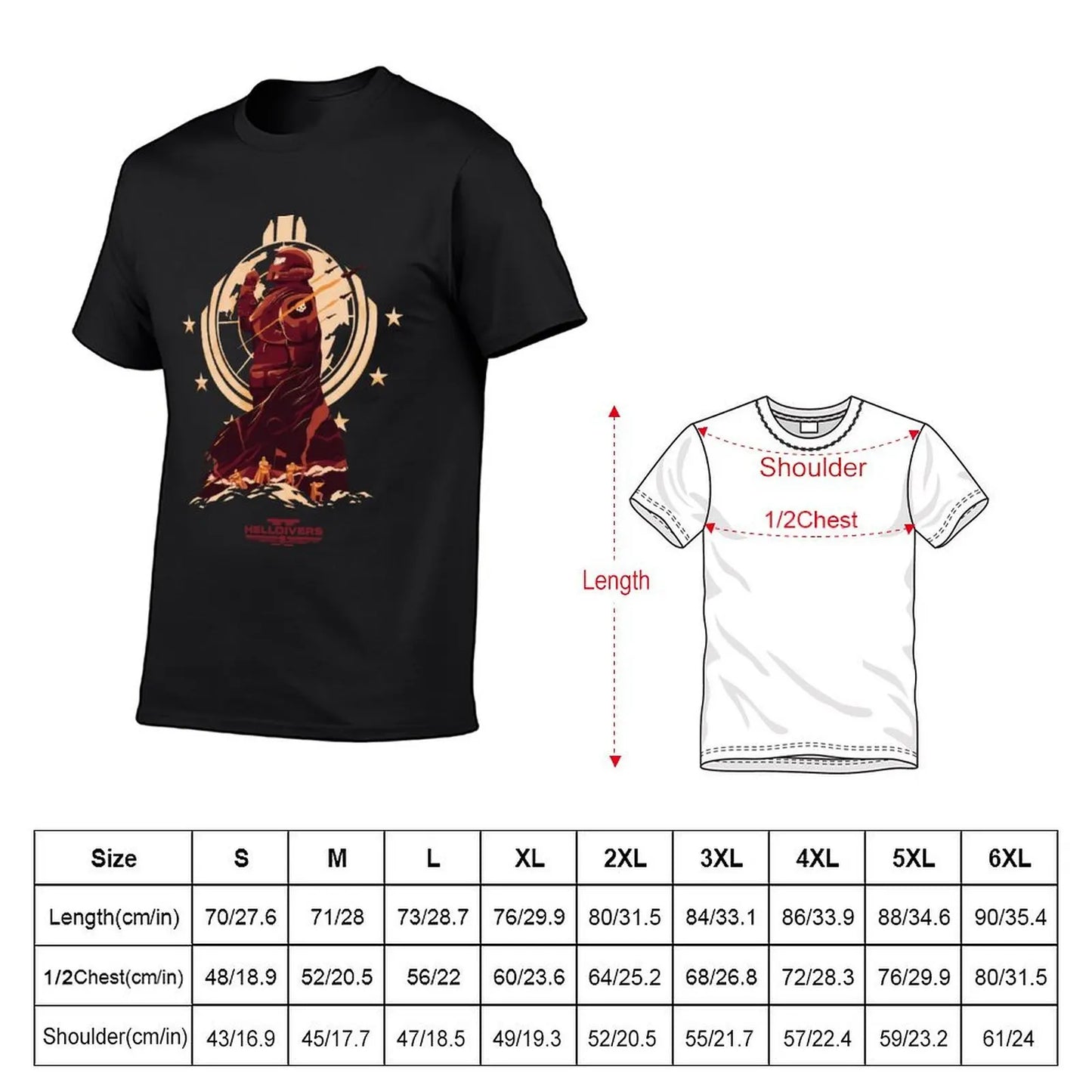 Helldivers T-Shirt - Verteidige die Demokratie