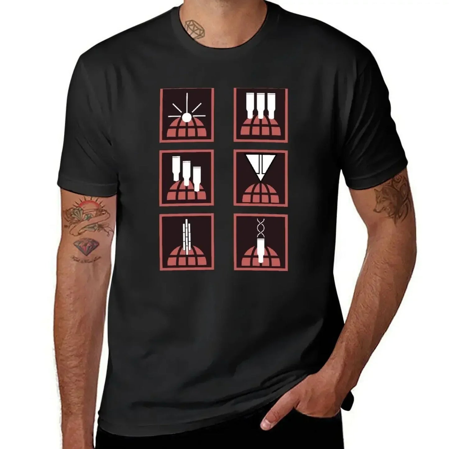 Helldivers T-Shirt - Orbital Stratagems Icons