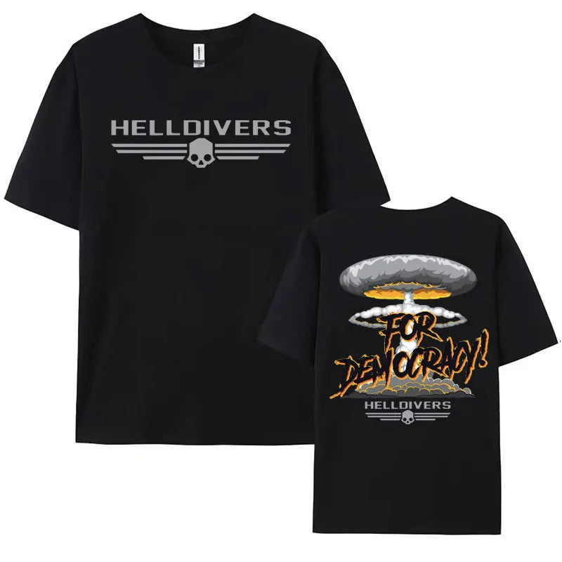 Helldivers T-Shirt - Für Demokratie - Khaki