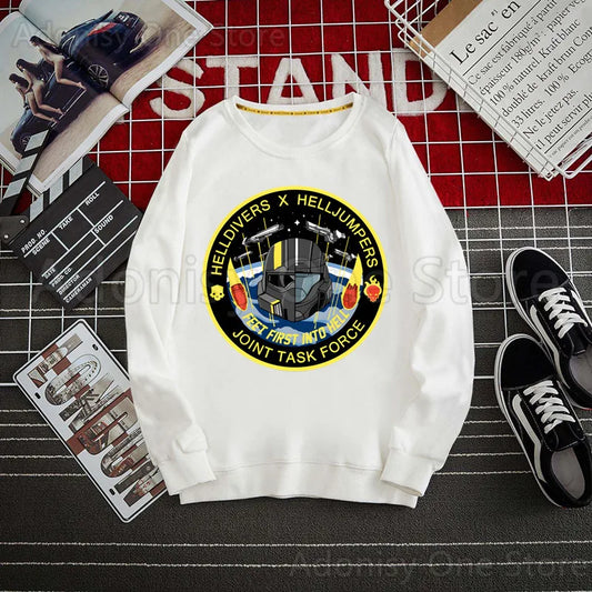Helldivers White Sweater - Helldivers X Helljumpers