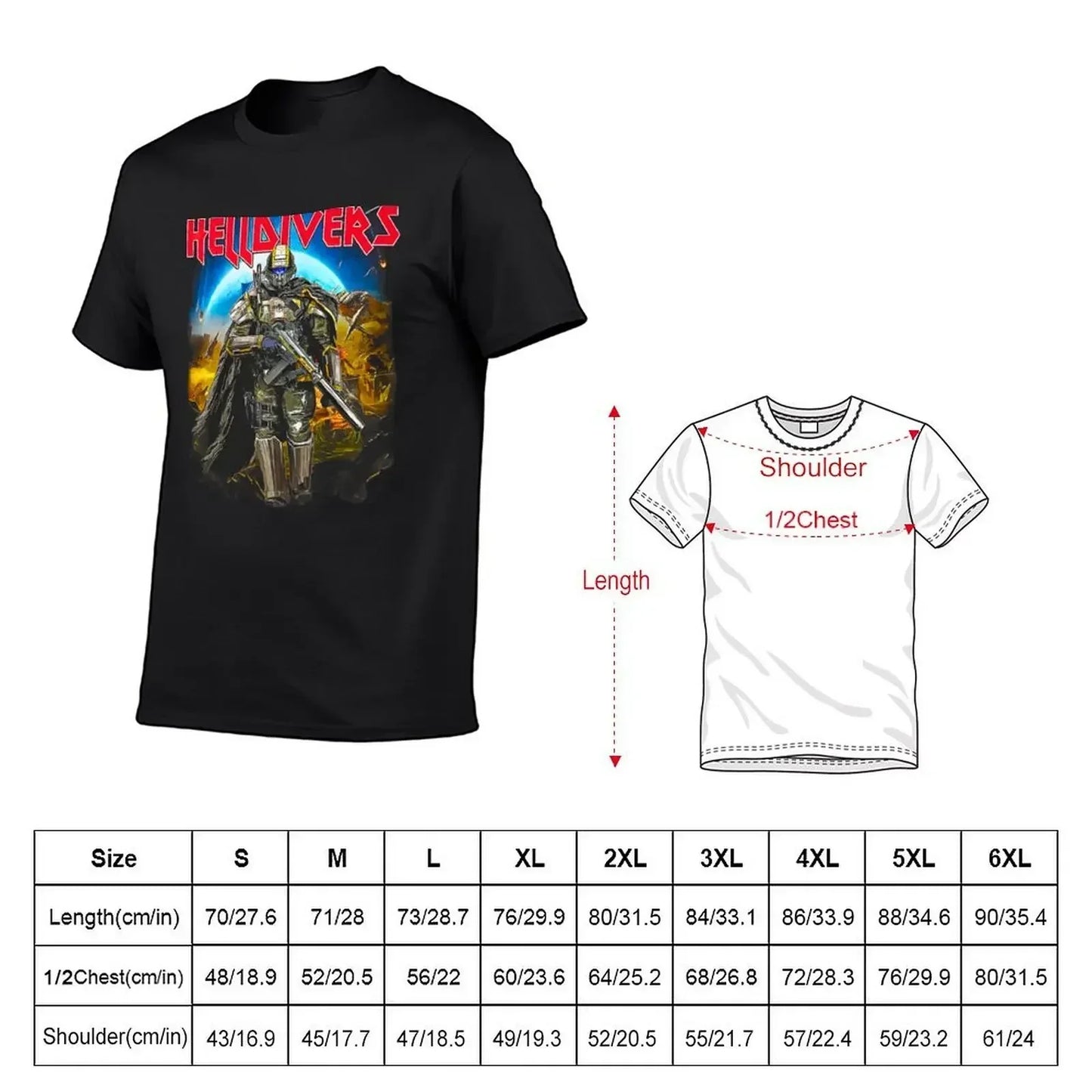 T-shirt Helldivers - Crâne